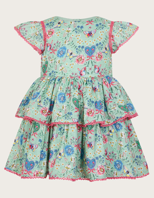 Baby All-Over Butterfly Print Dress, Green (GREEN), large