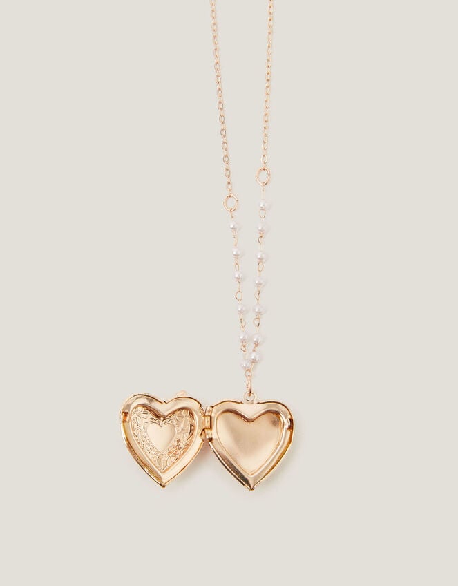 Unicorn Heart Locket Necklace, , large