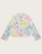 Tie Dye Denim Jacket, Multi (MULTI), large