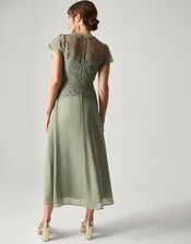 Monica Lace Midi Bridesmaid Dress, Green (PALE GREEN), large