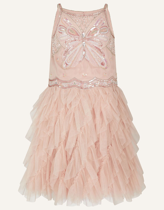 Boutique Butterfly Hand Embellished Dress, Pink (PINK), large