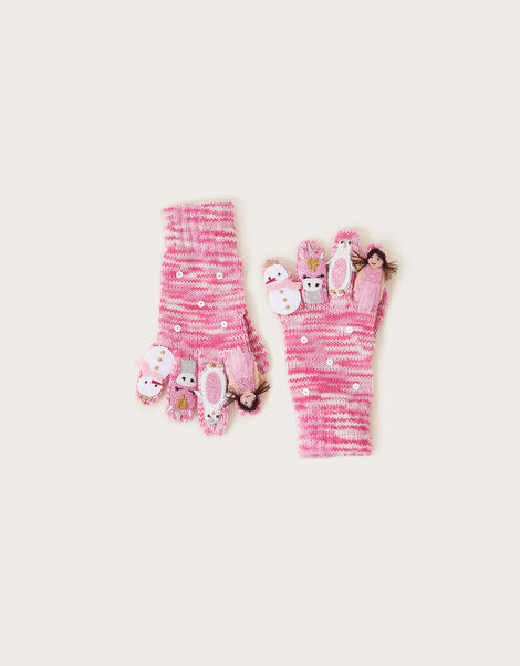 Winter Fairy Novelty Gloves, Pink (PINK), large