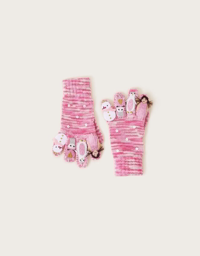 Winter Fairy Novelty Gloves, Pink (PINK), large