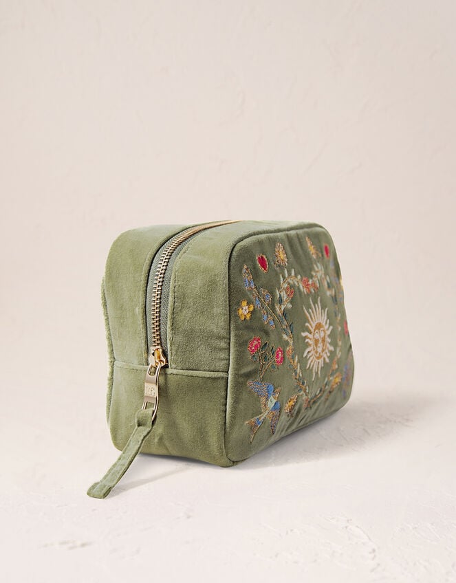 Elizabeth Scarlett Earth Goddess Velvet Make Up Bag, , large