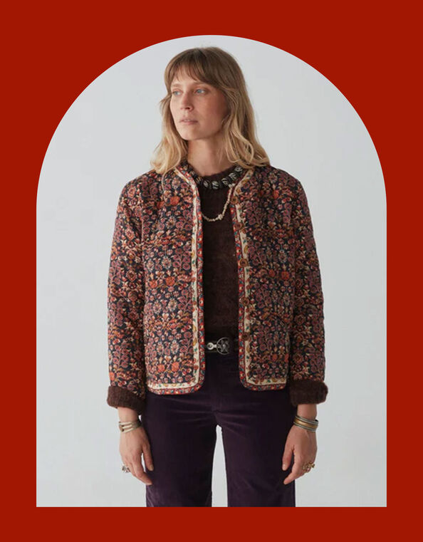 Maison Hotel Floral Print Jacket, Multi (MULTI), large