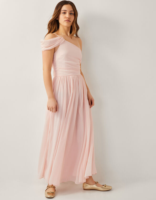 Texas One-Shoulder Prom Dress, Pink (PINK), large