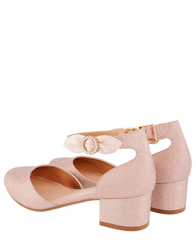Shimmer Bow Two-Part Heels, Pink (PINK), large