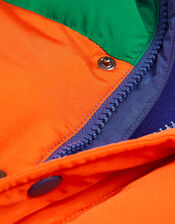 Colour Block Puffer Coat, Multi (MULTI), large
