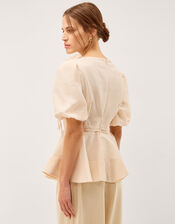 Clarissa Floral Appliqu&eacute; Top, Ivory (IVORY), large