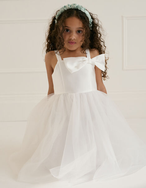 Betty Bow Dress, Ivory (IVORY), large