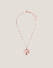 Unicorn Heart Locket Necklace, , large