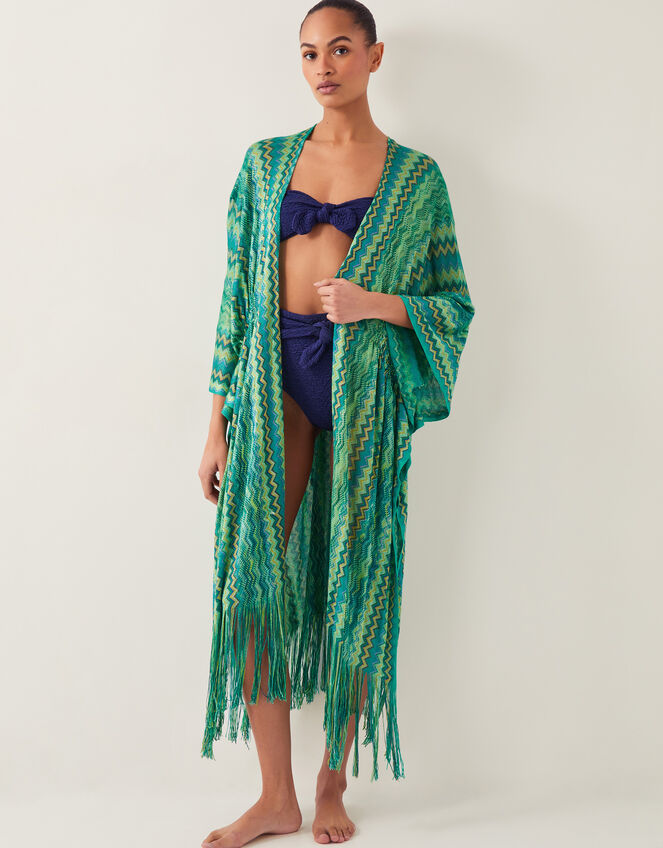 Nadia Zigzag Stripe Kaftan, , large