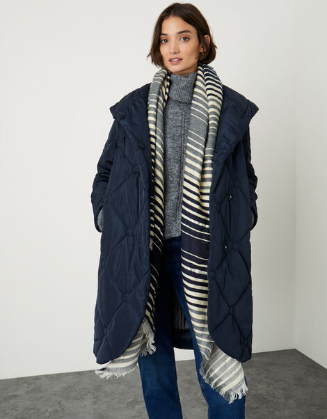 Stripe Blanket Scarf, , large