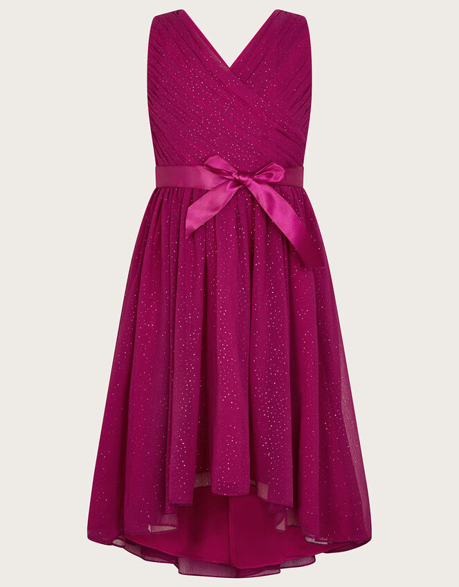 Glitter Wrap Mariposa Dress, Purple (RASPBERRY), large