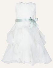 Lace Ruffle Dress, Ivory (IVORY), large