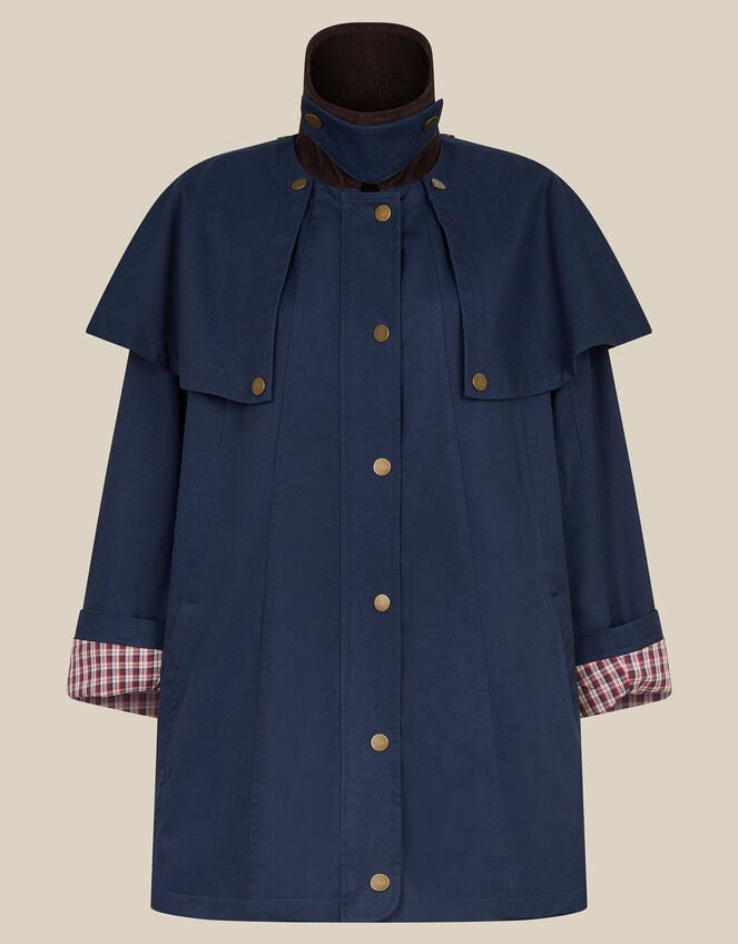 Carly Cape Barn Jacket, Blue (NAVY), large