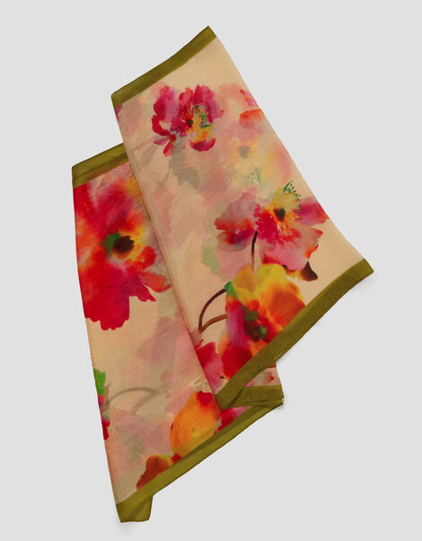 Gloria Silk Watercolour Scarf, , large