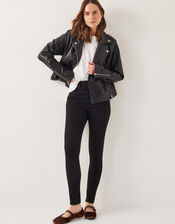Nadia High-Waisted Skinny Jeans, Black (BLACK), large