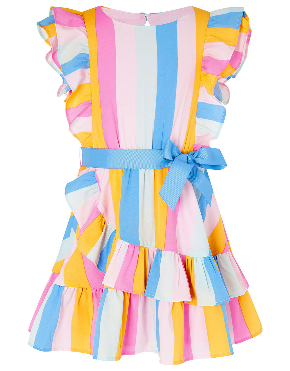 Candy Stripe Dress Multi Girls' Dresses Monsoon Global.