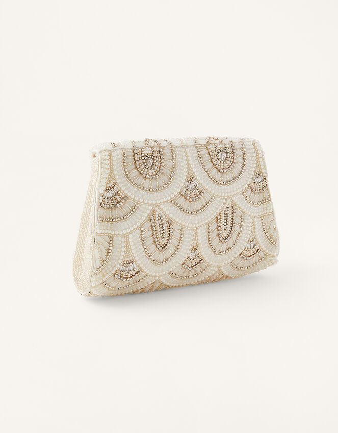 Embellished Scallop Bridal Bag, , large
