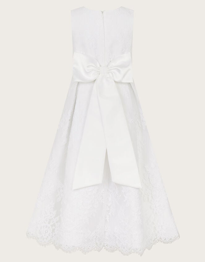 Lola Lace Communion Dress, White (WHITE), large
