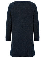 Unicorn Sparkle Sweat Tunic, Blue (NAVY), large