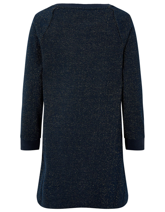 Unicorn Sparkle Sweat Tunic, Blue (NAVY), large