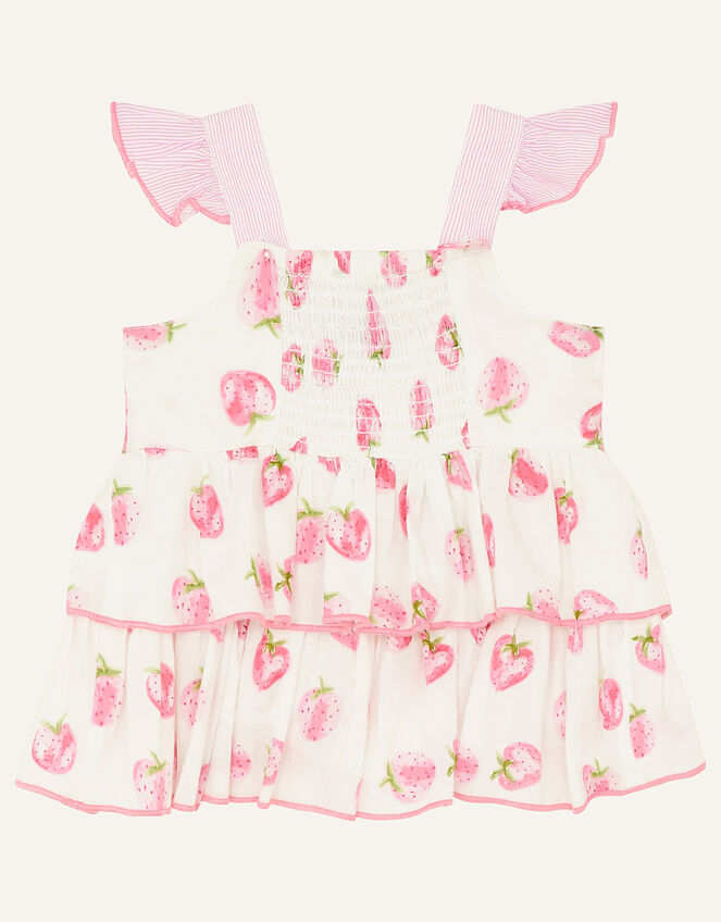 Newborn Strawberry Top and Shorts, Pink (PINK), large
