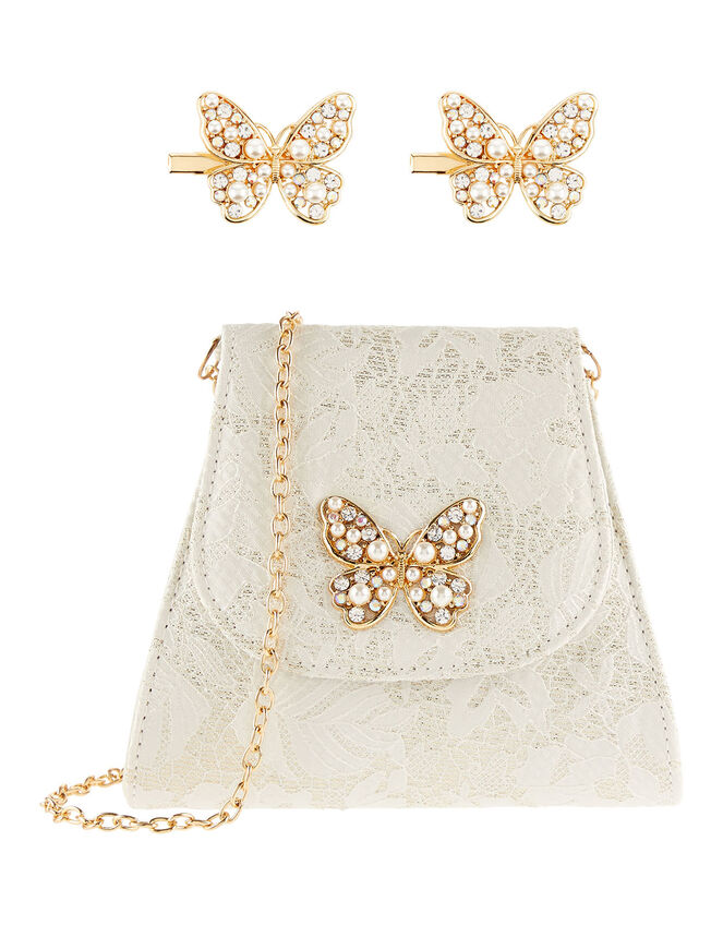 Jacquard Pearl Butterfly Accessory Set , , large