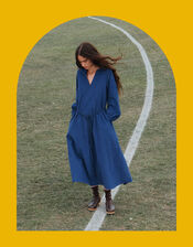 East Mahi Corduroy Midi Dress, Blue (BLUE), large