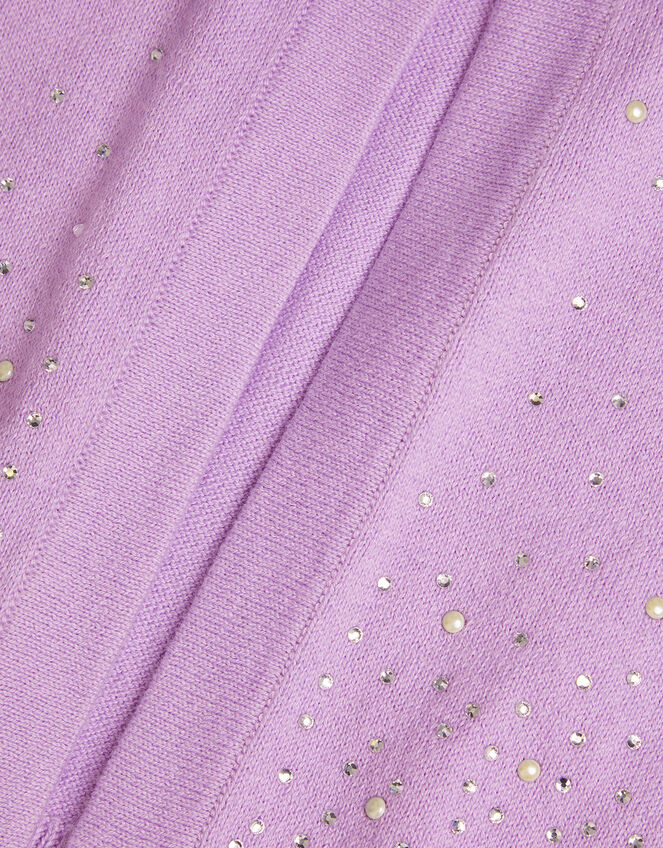 Gem Embellished Cardigan, Purple (LILAC), large
