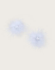 Abbey Fuffy Hair Clips Set of Two, , large