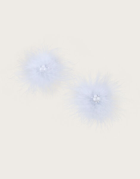 Abbey Fuffy Hair Clips Set of Two, , large