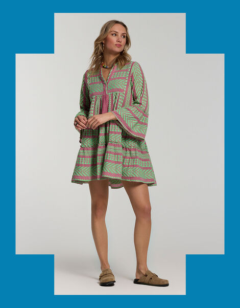 Devotion Twins Ella Short Dress, Green (GREEN), large