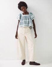 East Duva Floral Top, Blue (BLUE), large