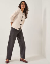 Bee Embellished Bow Cardigan, Ivory (IVORY), large