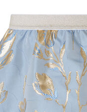 Tulip Jacquard High-Low Skirt, Blue (BLUE), large