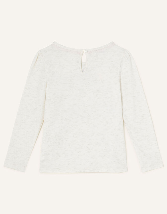 Floral Bunny Long Sleeve Top, Ivory (IVORY), large