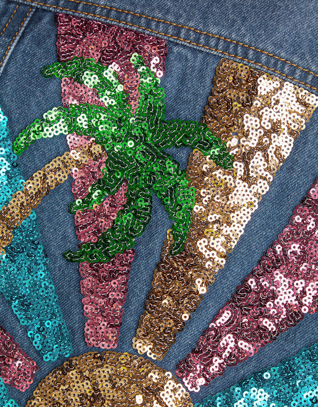Girls sequin denim jacket clearance