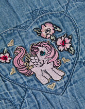 Monsoon x My Little Pony Chambray Quilted Waistcoat, Blue (BLUE), large