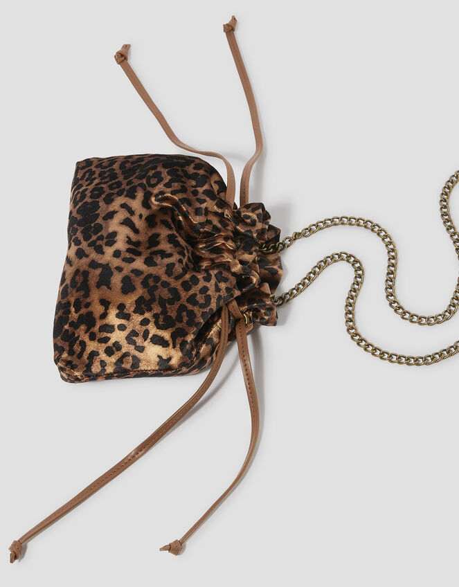 Lisa Leopard Print Pouch Bag, , large