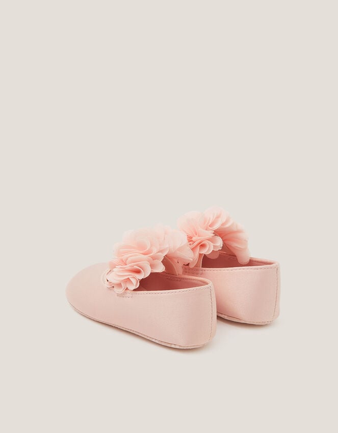 Baby Bow Satin Walker Shoes, Pink (PINK), large