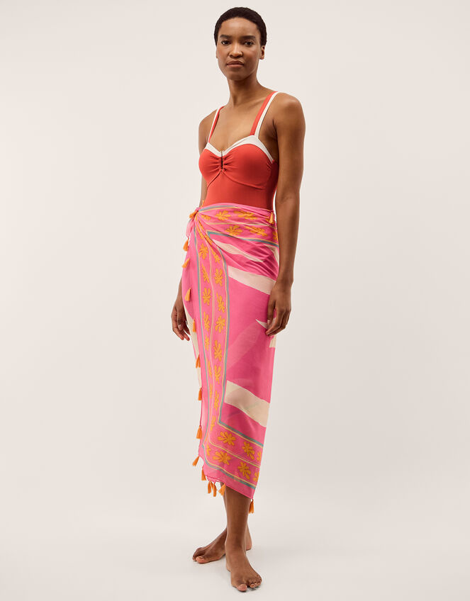 Sabrina Two Tone Swimsuit, Orange (RUST), large