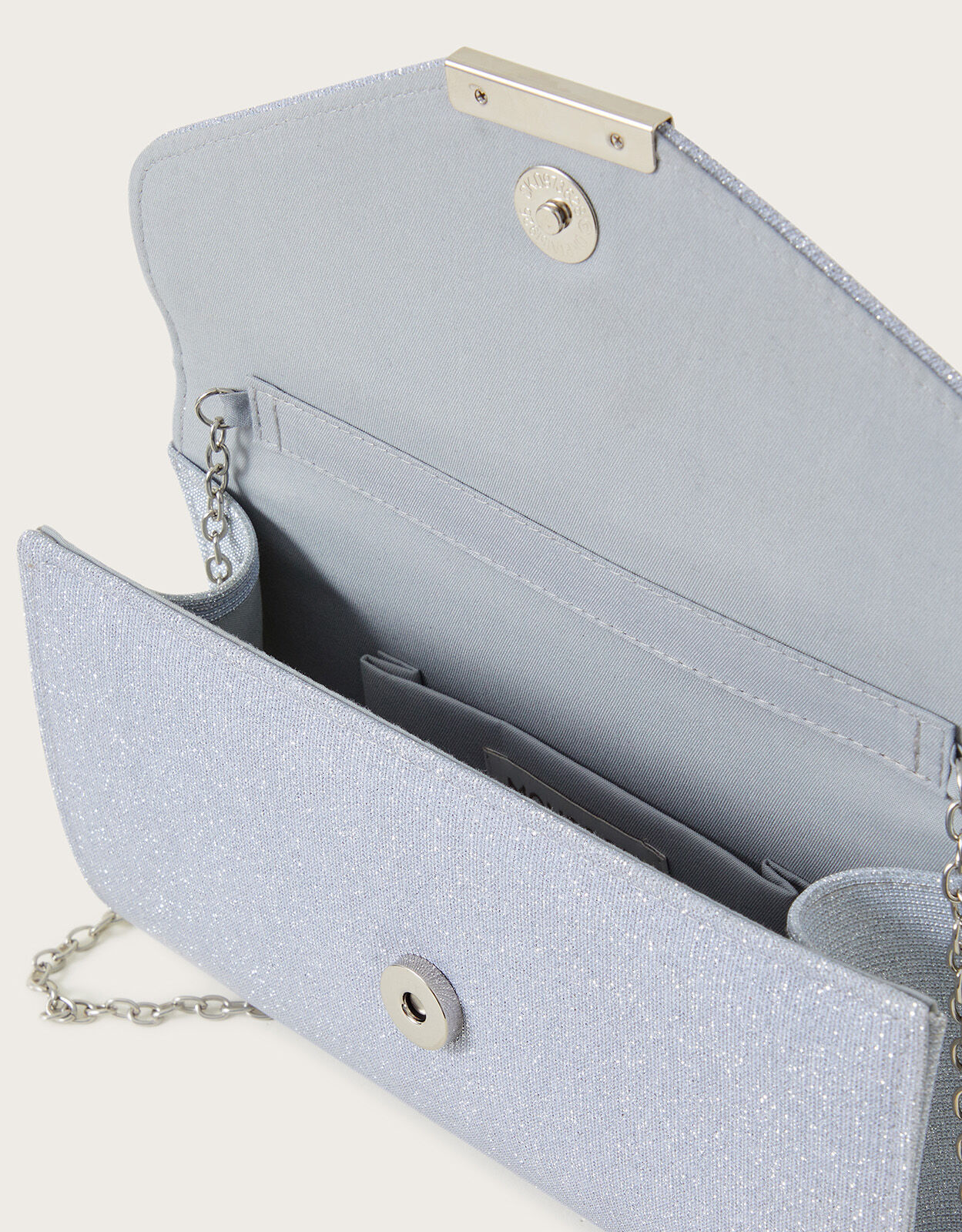 Large silver best sale clutch bag