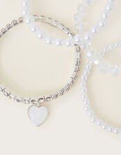 Bridesmaid Pearl Bracelets 4 Pack, , large