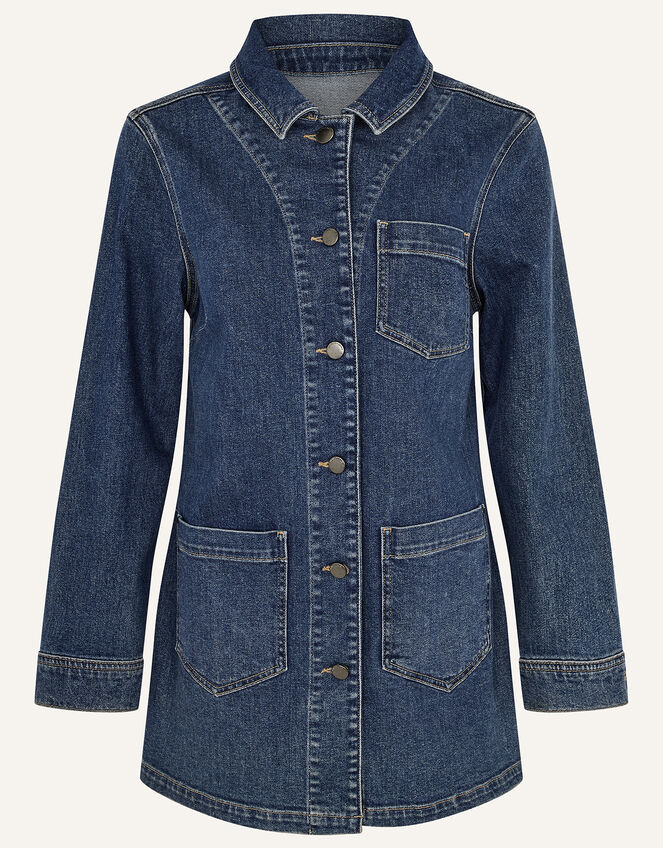 Longline Denim Jacket Blue | Casualwear | Monsoon Global.
