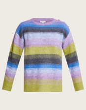 Sasha Stripe Jumper, Green (GREEN), large