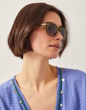 Tinted Round Sunglasses, , large