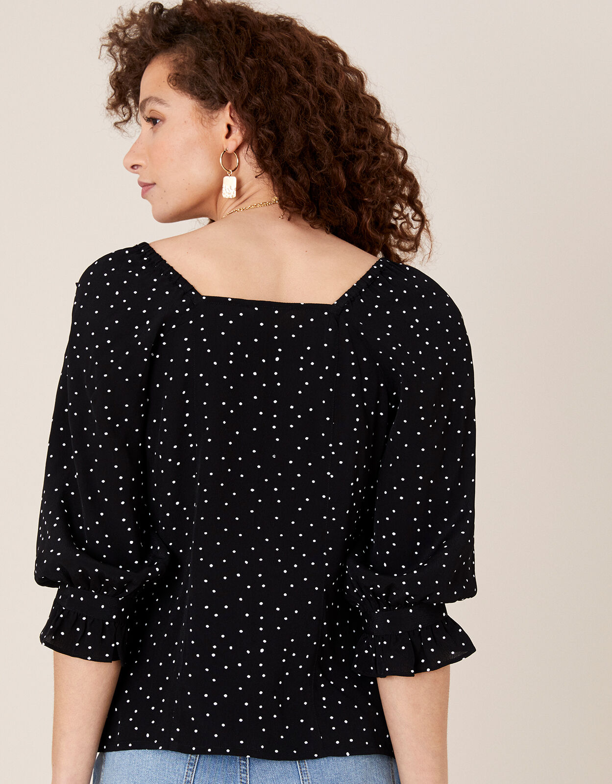 Black spot blouse Clearance