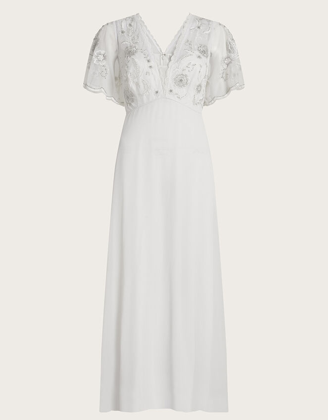 Liz Embroidered Bridal Dress , Ivory (IVORY), large